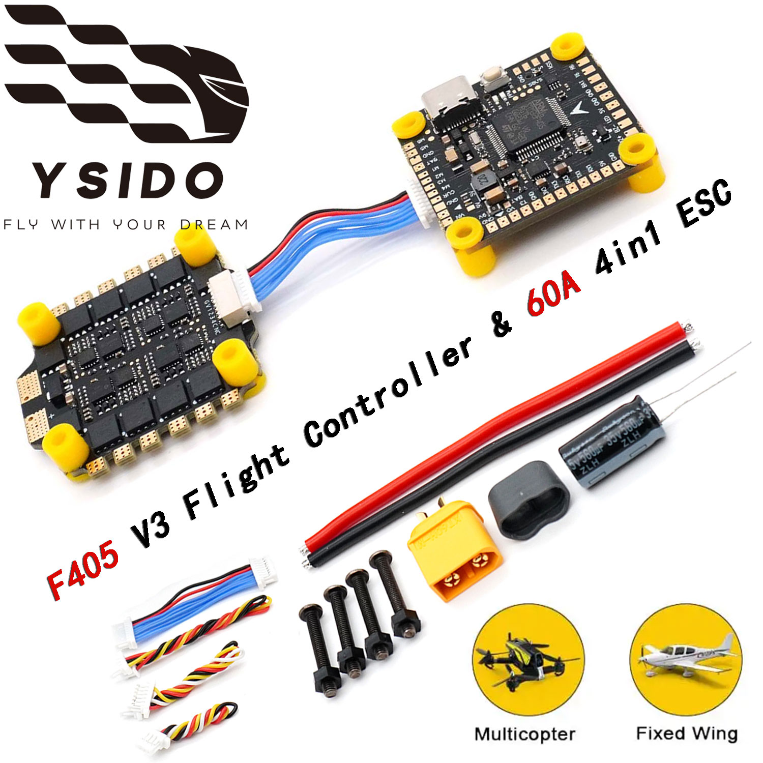 وحدة تحكم طيران YSIDO F4 F405  - مراجعة Mateksys Flight Controller F405 Wte وسعره
